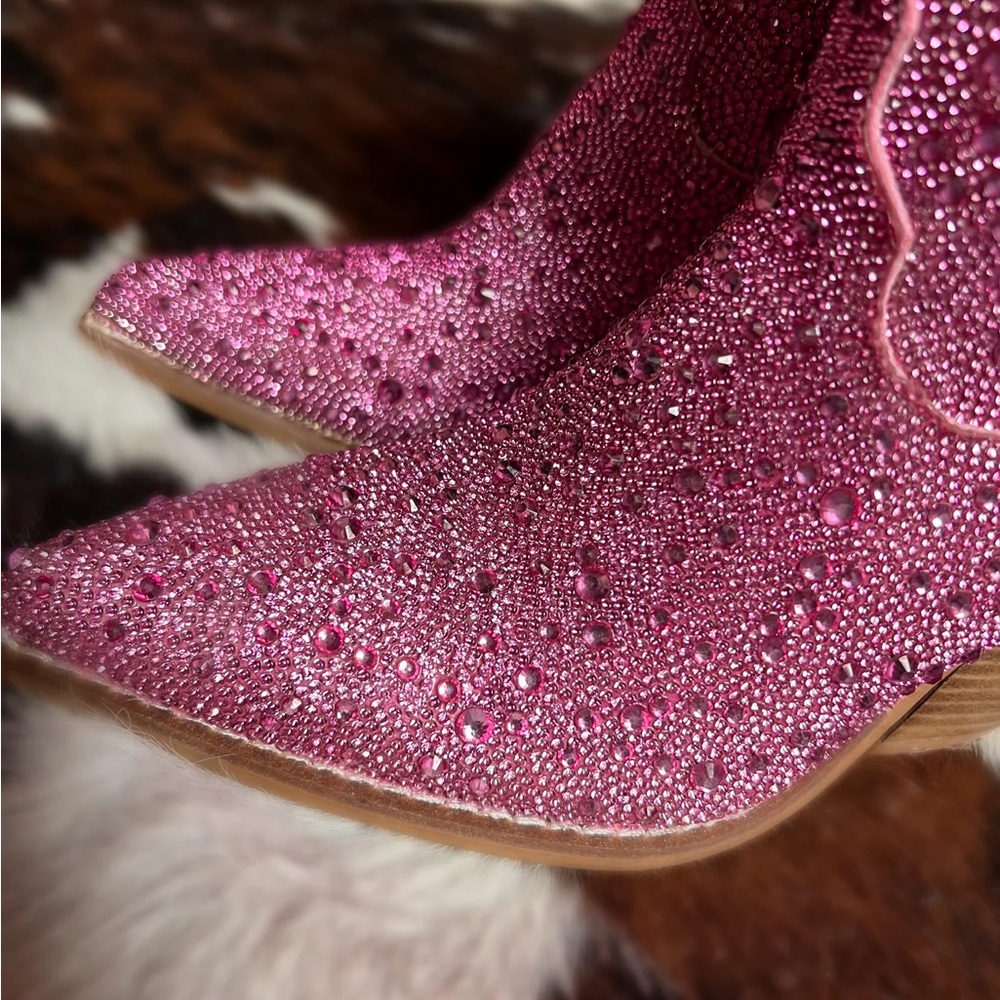 Pink Rhinestone Western Boots - Picture 6 of 10